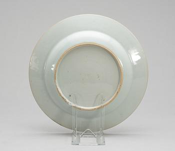 A famille rose dinner plate, Qing dynasty, Qianlong (1736-95).