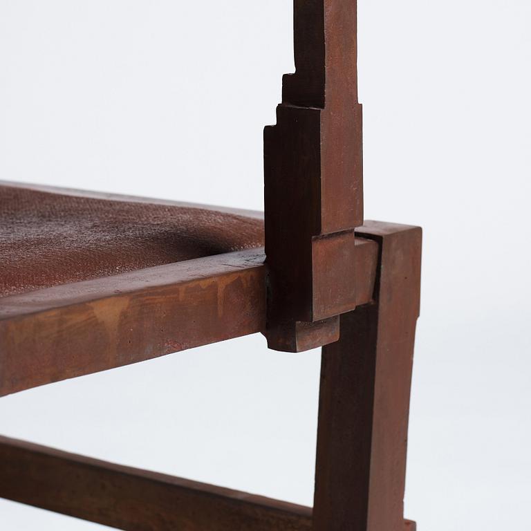 John Kandell, a patinated bronze 'Solitär' chair, Källemo, Sweden, ed. 3/7, only 3 chairs executed.