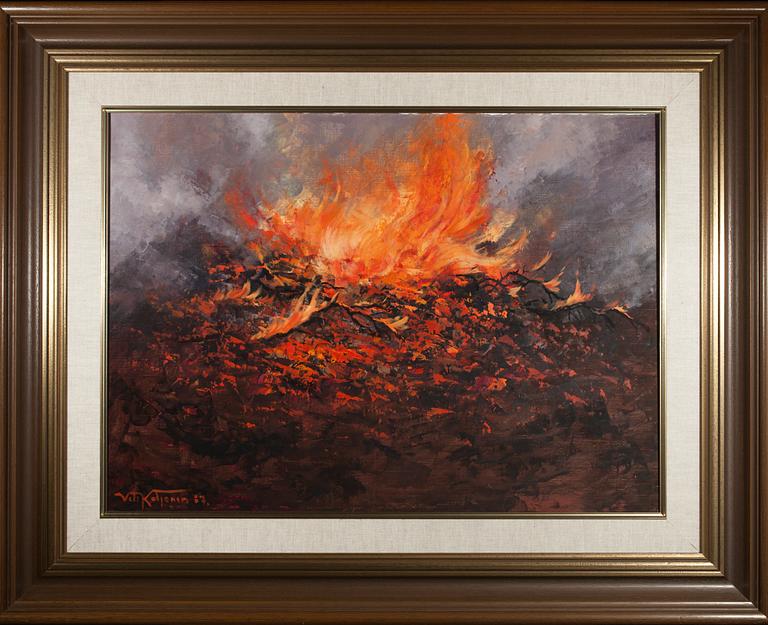 VELI KOLJONEN, olja på duk, signerad och daterad -87.