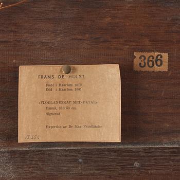 Frans de Hulst Attributed to, A river landscape with a waterside fort.