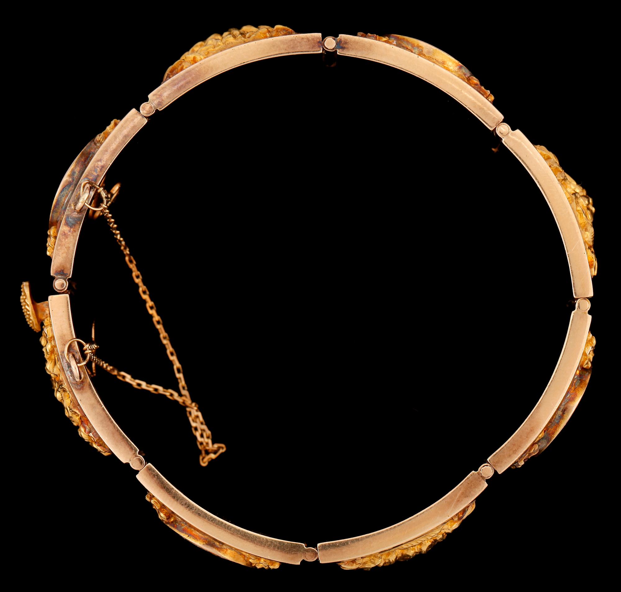 ARMBAND, 18k guld, sk "Four Seasons Bracelet", Kina, 1900-tal. Vikt ca53g.