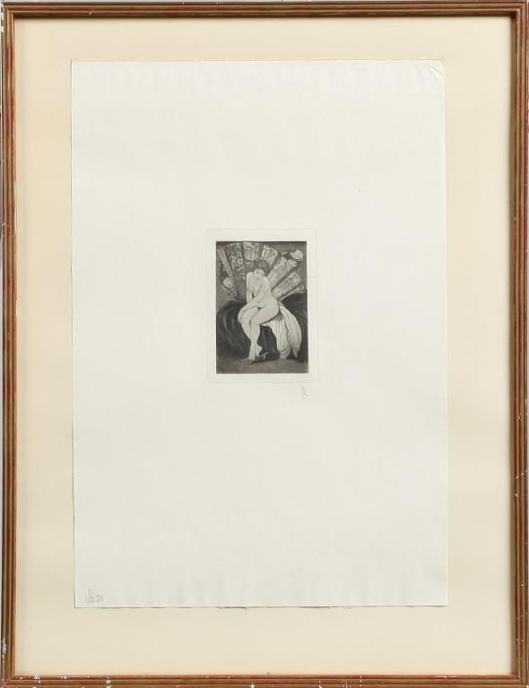 GERHARD HENNING, etsning, monogramsignerad.