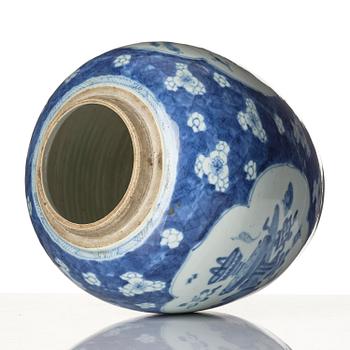 A blue and white 'antiques' jar, Qing dynasty, Kangxi (1662-1722).