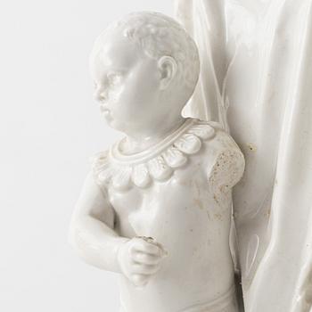 Two porcelain figurines, KMP, Germany, late 19th century.