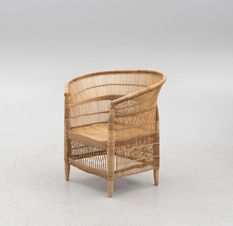 Armchair, rattan, second half of the 20th century.