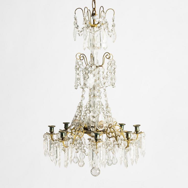 Ljuskrona, oscariansk, 1800-talets andra hälft.