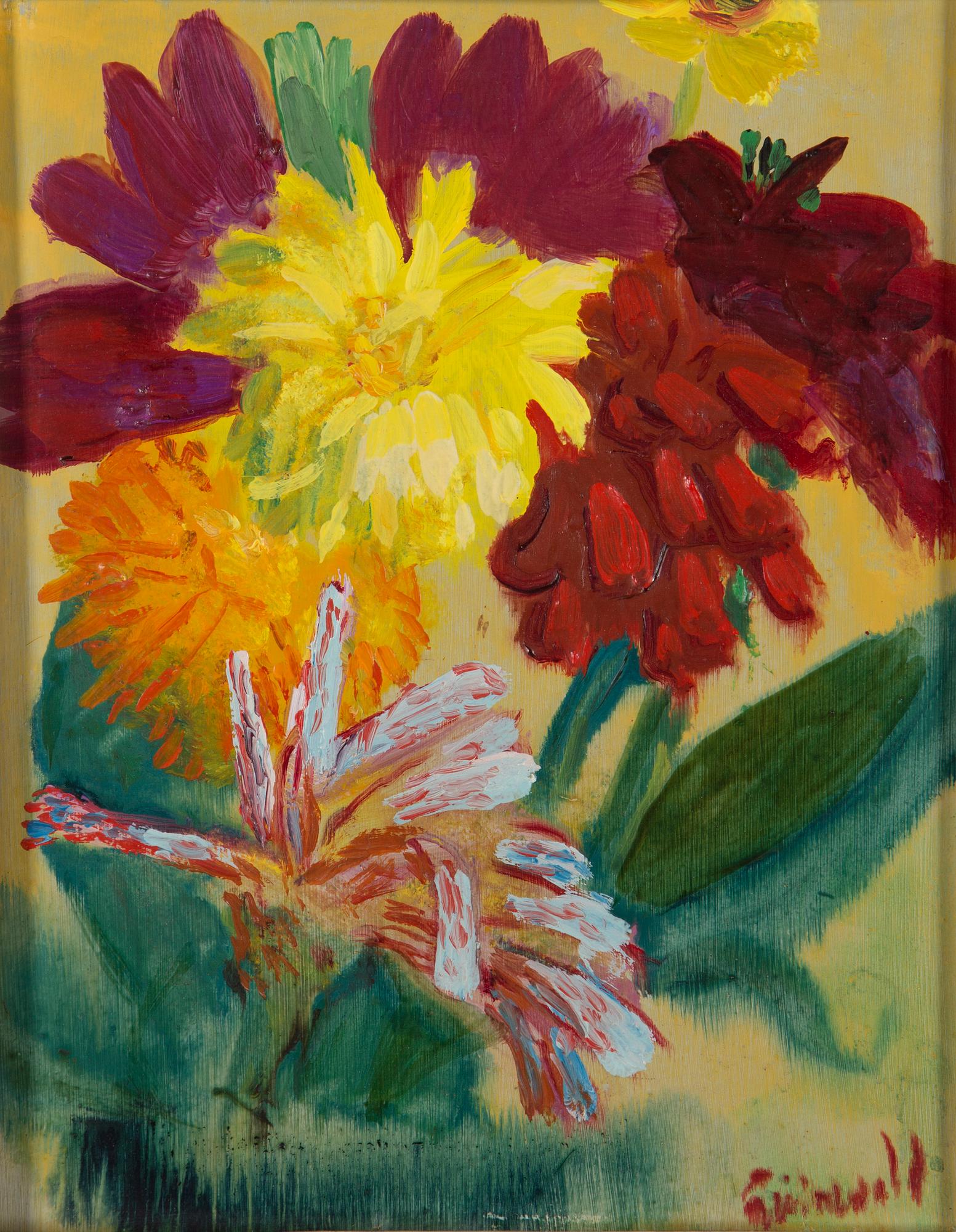 ISAAC GRÜNEWALD, oil on panel, signed.