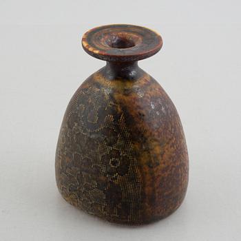 Stig Lindberg, a stoneware vase, Gustavsbergs studio 1975.