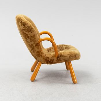 Arnold Madsen, tillskriven, fåtölj ”Muslinge” / "Clam chair",  1940-50-tal.