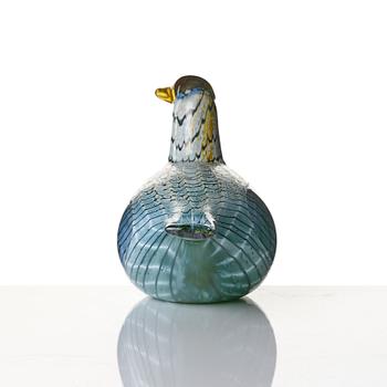 Oivo Toikka, fågel, "Martin hanhi", för 80-årsjubileet av Finlands självständighet, Nuutajärvi Notsjö, Iittala, Finland.