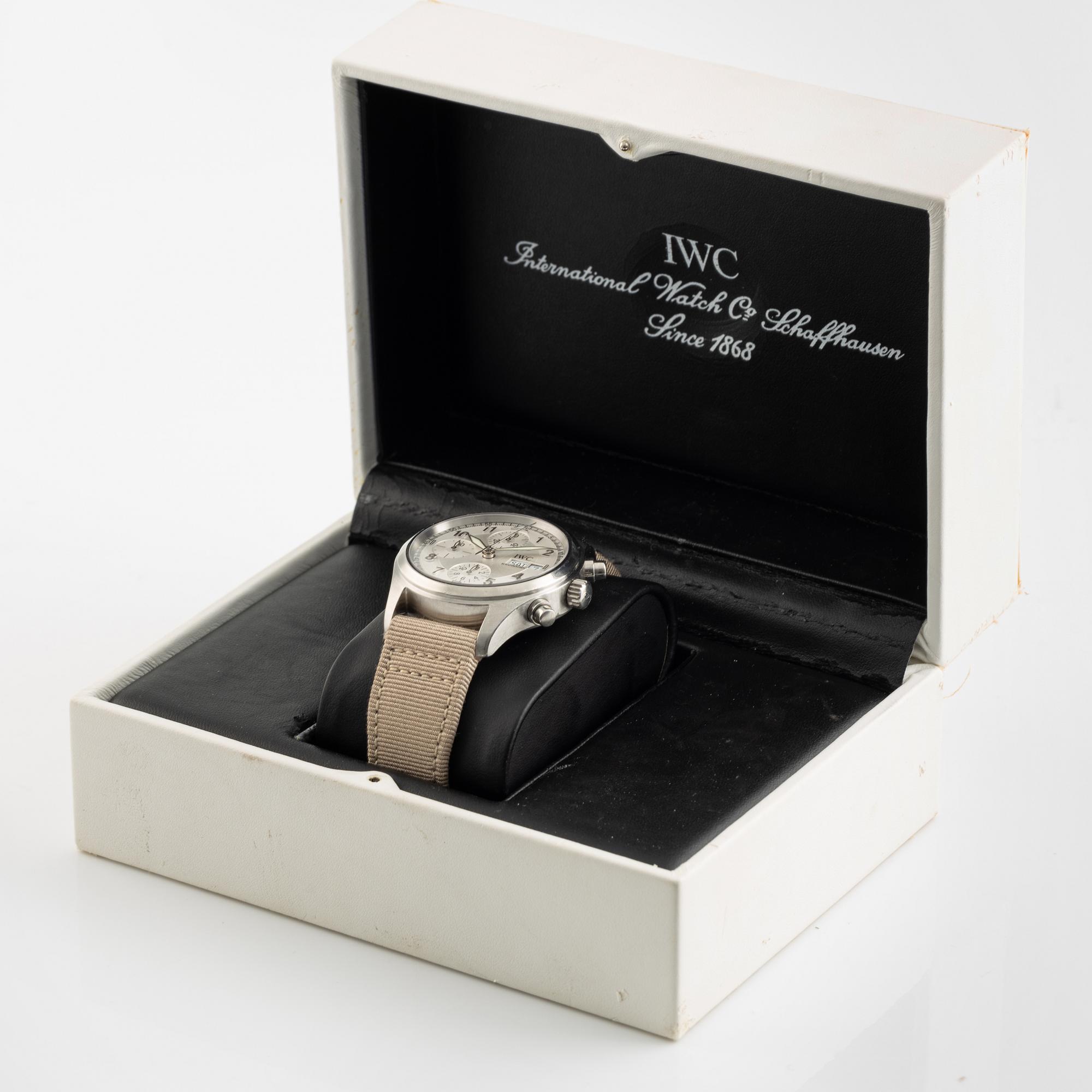IWC, Pilot's Watch, Spitfire, chronograph, wristwatch, 39 mm.