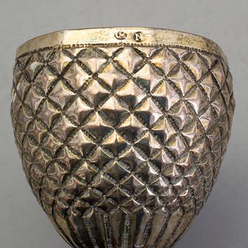 A German 17th century silver-gilt cup, mark of Georg Müllner, Nürnberg (1624-1659).