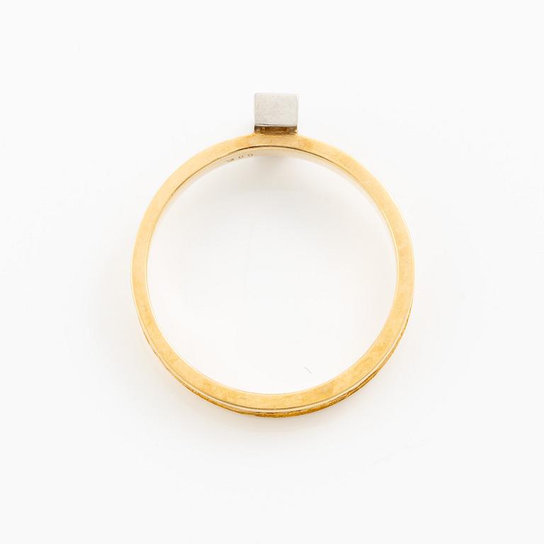 Lapponia, ring 18K with round brilliant-cut diamonds, Finland 1978.
