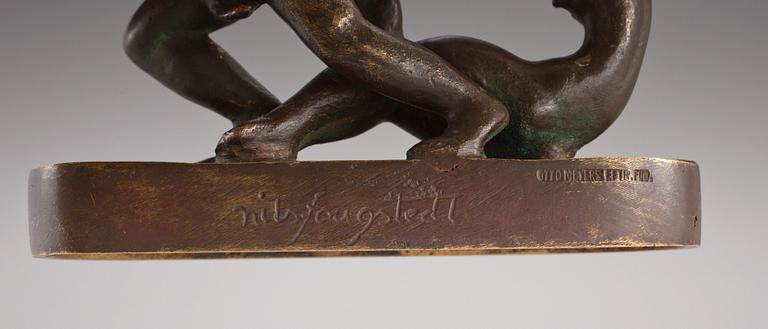 NILS FOUGSTEDT, bronsskulptur, signerad i gjutningen, märkt Otto Meyers Eftr.