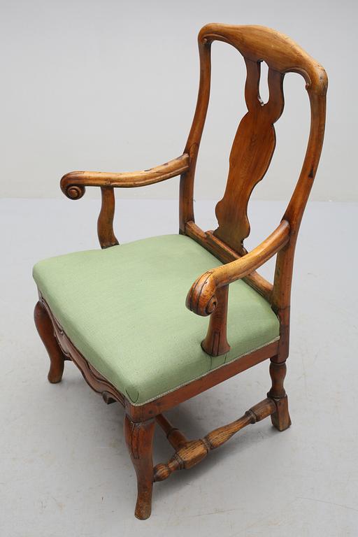 KARMSTOL, senbarockstil, 1800-tal.