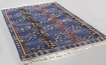 Barbro Nilsson, matto, "Snäckorna", flat weave, ca 312-313,5 x 200-204,5 cm, signed AB MMF BN.