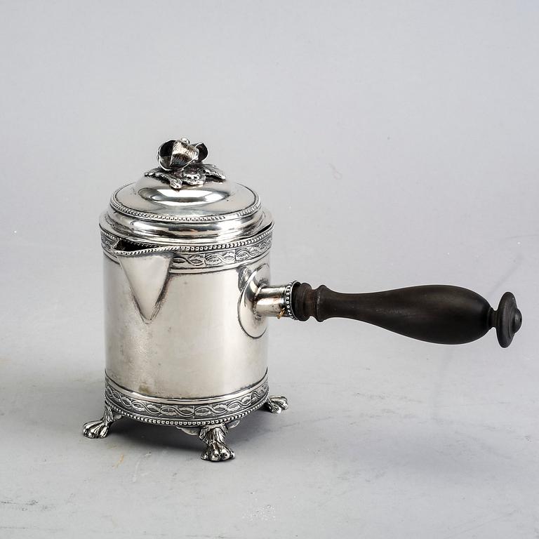 Peter Johan Zetterling chokladkanna silver Linköping 1793.