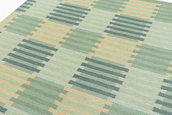 Carl Malmsten, a carpet, 'Capella, grön', flat weave, 205 x 169 cm, Signed CM.