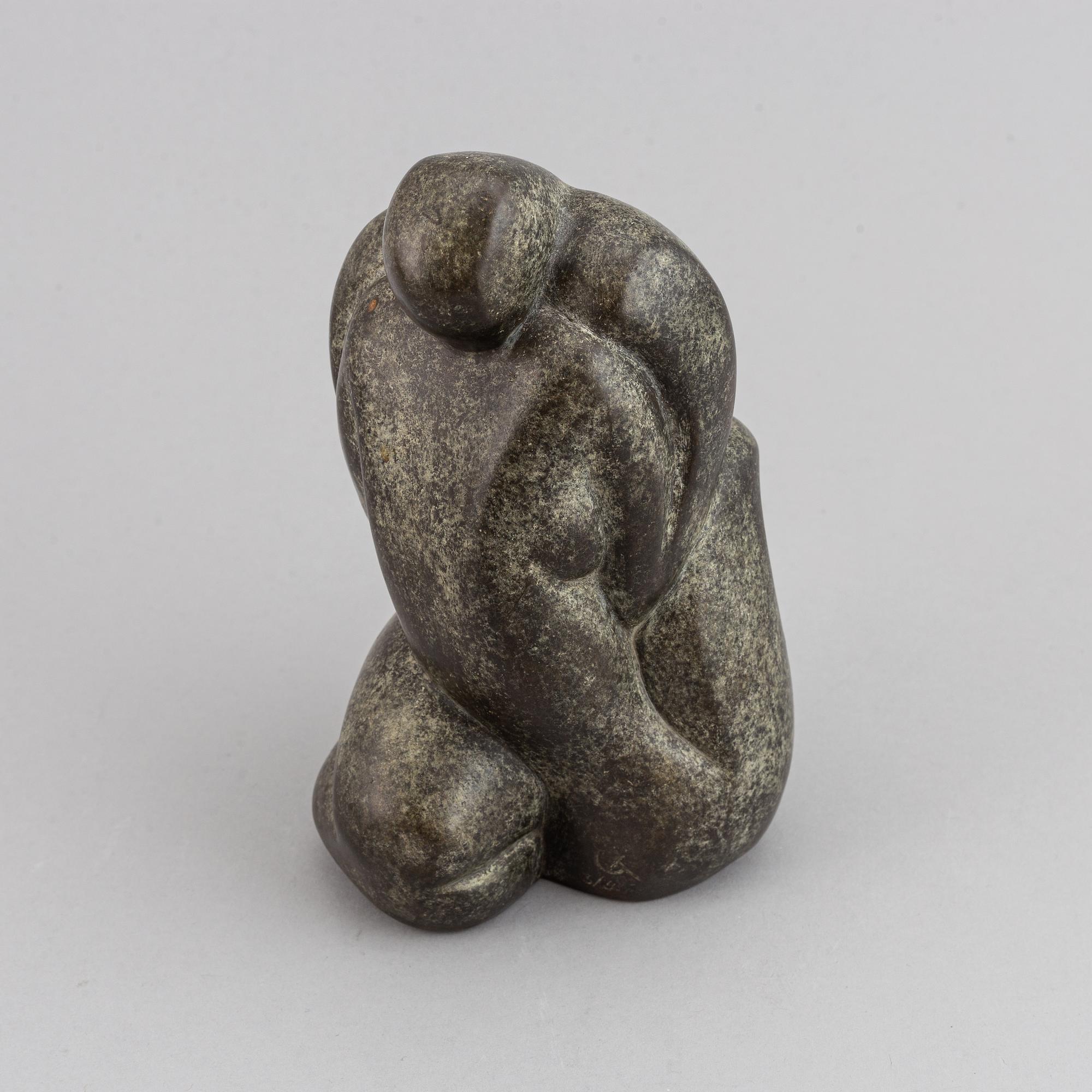 Unknown artist 20th Century. Sculpture.  Bronze. Signed with monogram CT. Ed 3/3.