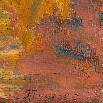 OKÄND KONSTNÄR, olja på duk, Ryssland. Sign o dat 1990 á tergo.