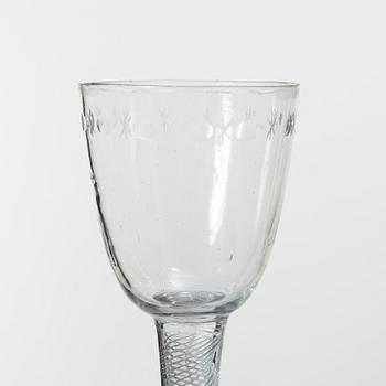 Wine glasses, 5 pcs, circa 1900.