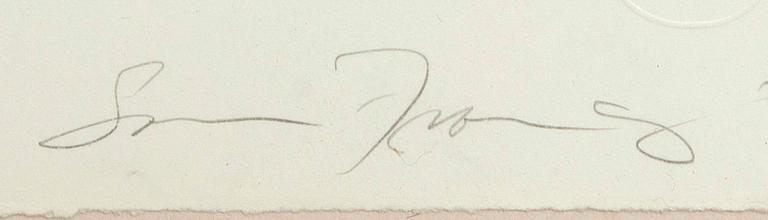 Sam Francis, “Concert Hall Set III”, 1977. Signerad Sam Francis, 3/75.