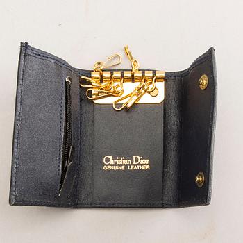 Christian Dior, bag and wallet / key holder, 1970s-80s.
