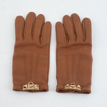 Hermès, gloves, "Collier de chien", size 7 1/2.