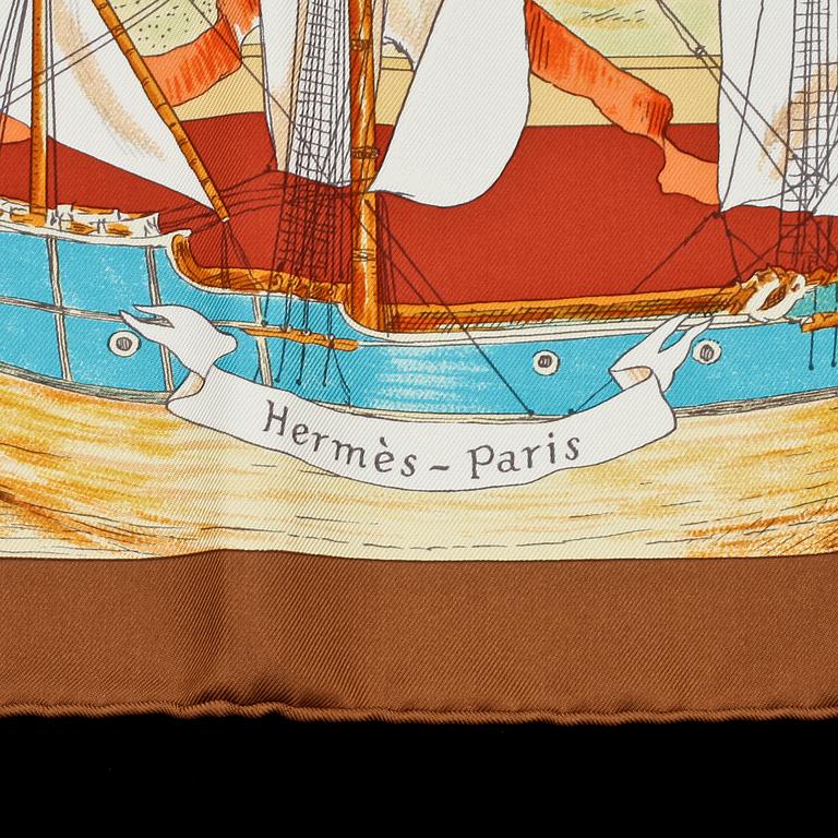 SCARF, siden, "Samuel de Champlain/ Le Canada", design Kermit Oliver, Hermès, Paris.