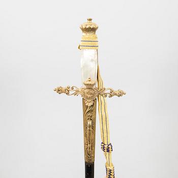 A Swedish smallsword, 19th/20th century, with scabbard.