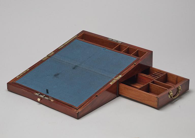 A writing casket, circa 1800.