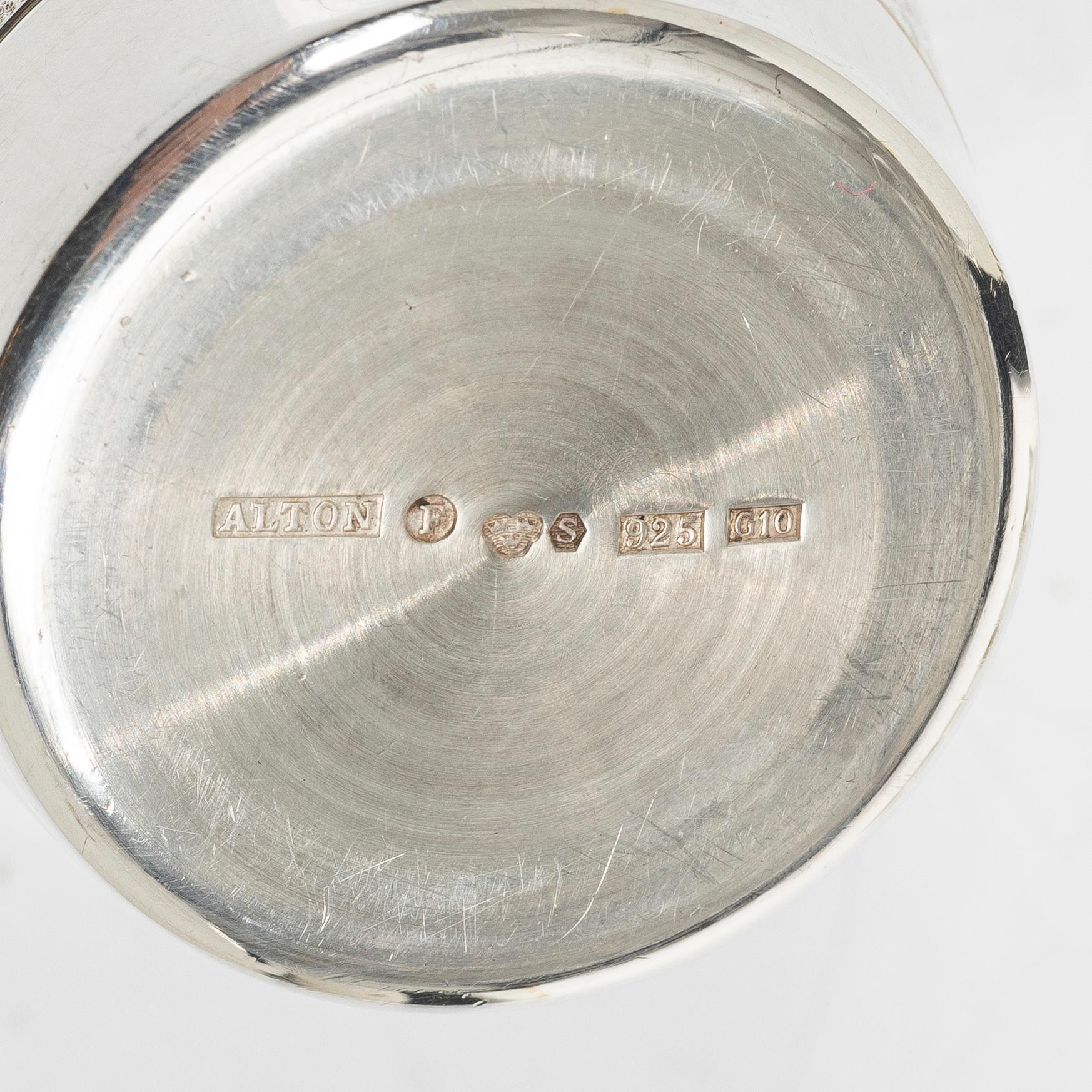A set of twelve Swedish sterling silver cups, mark of Alton Guldvaru Ab, Falköping 1981.