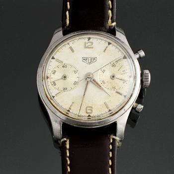 ARMBANDSUR, stål, herr, Heuer, omkring 1900-talets mitt.