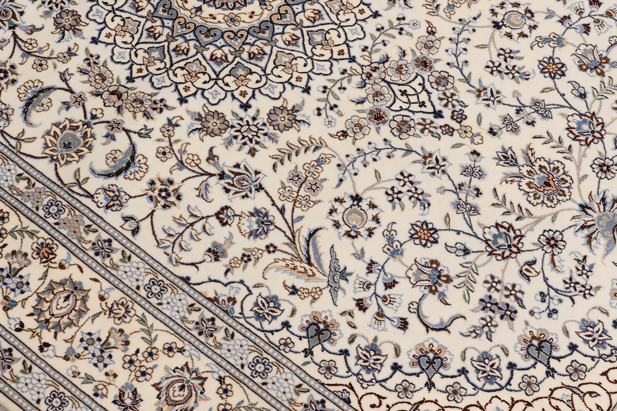 A carpet, Nain part silk s.k 6 LAA, 238 x 148 cm.