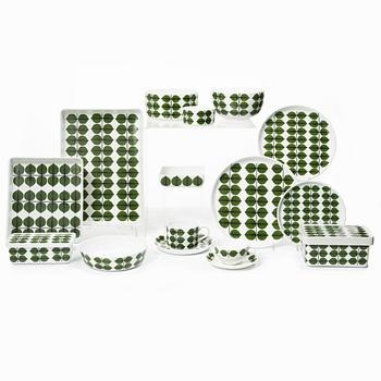 Stig Lindberg, A 91 piece 'Berså' dinner service, bone china and earthenware, Gustavsberg, 1960s/70s.