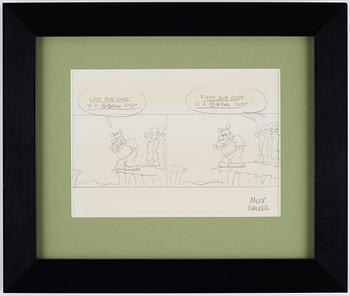 MORT WALKER, pencil drawing, signed.