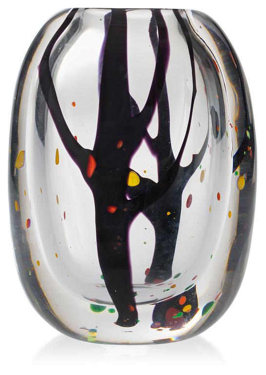 A Vicke Lindstrand 'Autumn' glass vase, Kosta 1950's-60's.