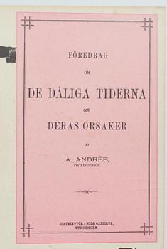 STURE JOHANNESSON, 2 st. Färgserigrafier.
"Andrée will take a trip" mm.