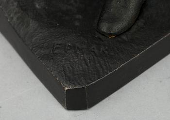 SKULPTUR, gjutjärn, fabrik i Kasli, stämplad K. Teplyakov 1903, möjligen senare avgjutning. Ryssland.