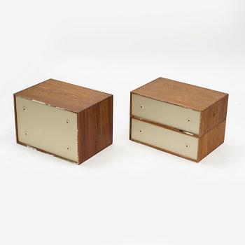 Uno & Östen Kristansson, a set of four modular cabinets from Luxus, second half of the 20th Century.