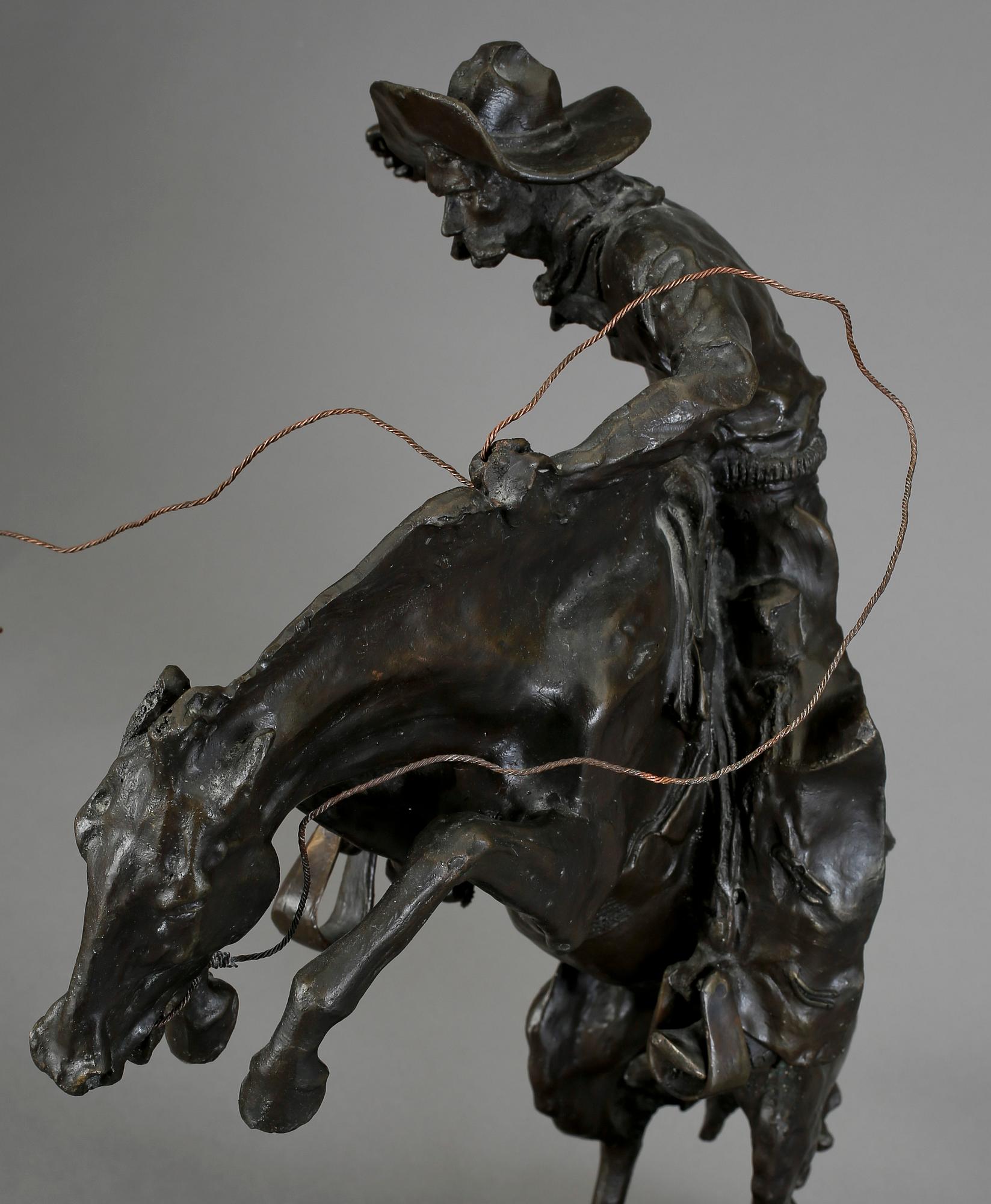 FREDERIC SACKRIDER REMINGTON, efter, skulptur, brons, stämpelsignerad.