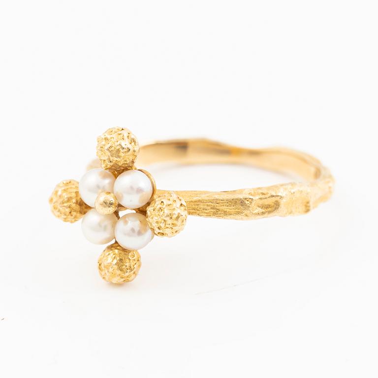 Björn Weckström, ring, "Pearlflower", Fyrklövern Lapponia, Finland, 2003.