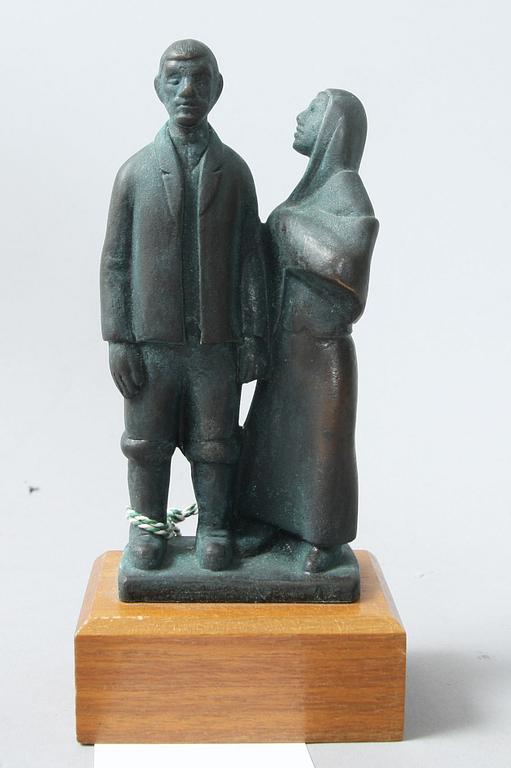 SKULPTUR, brons, efter Axel Olsson.