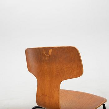 Arne Jacobsen, chairs, 6 pcs "The T-Chair" model 3103 Fritz Hansen 1968.