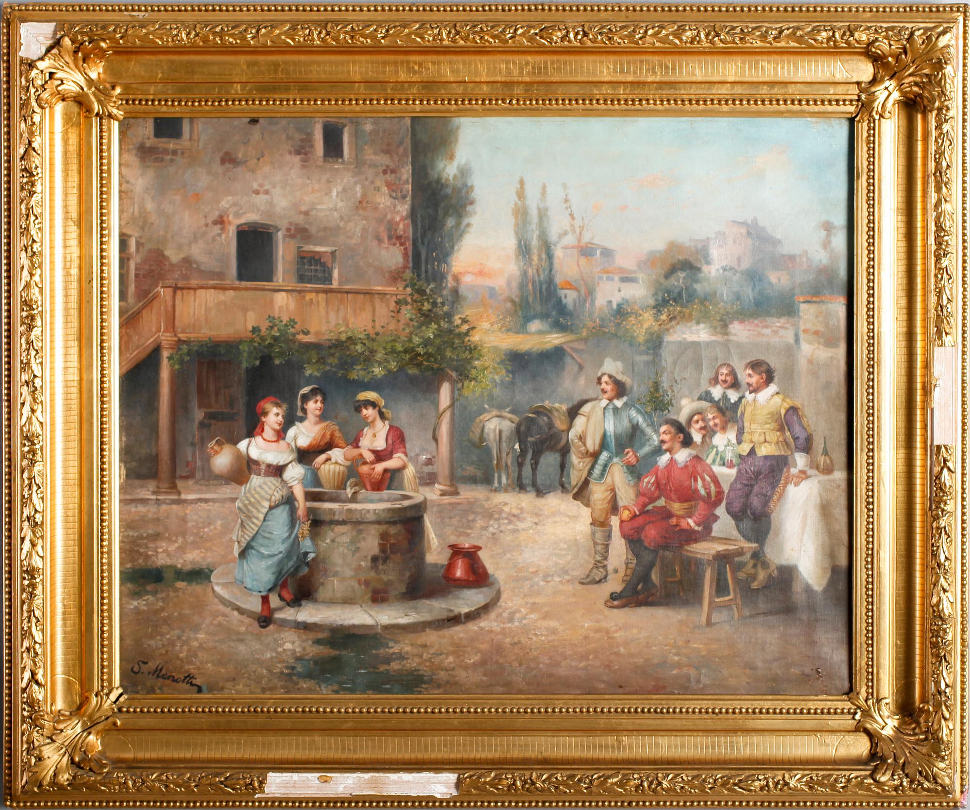 OKÄND KONSTNÄR, olja på duk, 1900-tal, otydligt signerad.