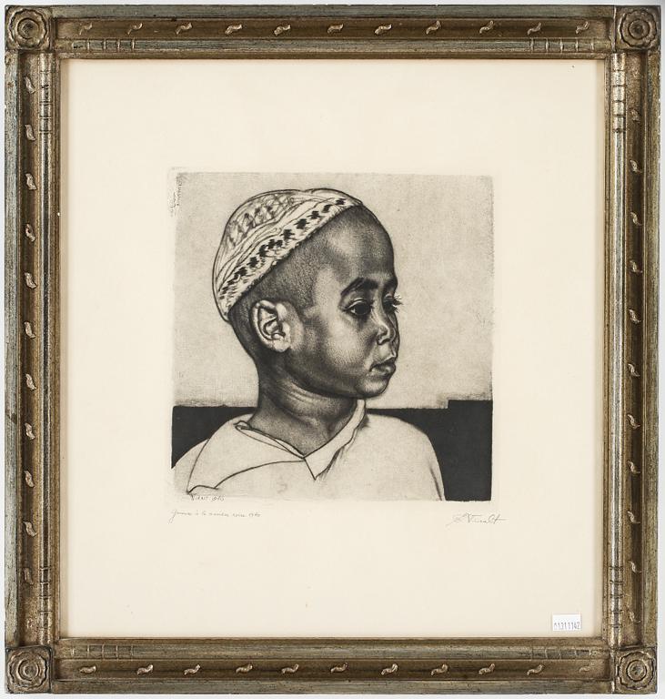 EDUARD WIIRALT, gravyr, "Casablanca" signerad i blyerts och signerad och daterad i trycket, 1938 samt 1940.
