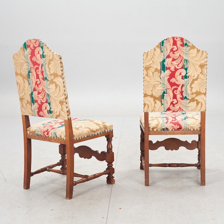 STOLAR, 6 st. Barockstil, 1900-tal. Stolar medföljer.