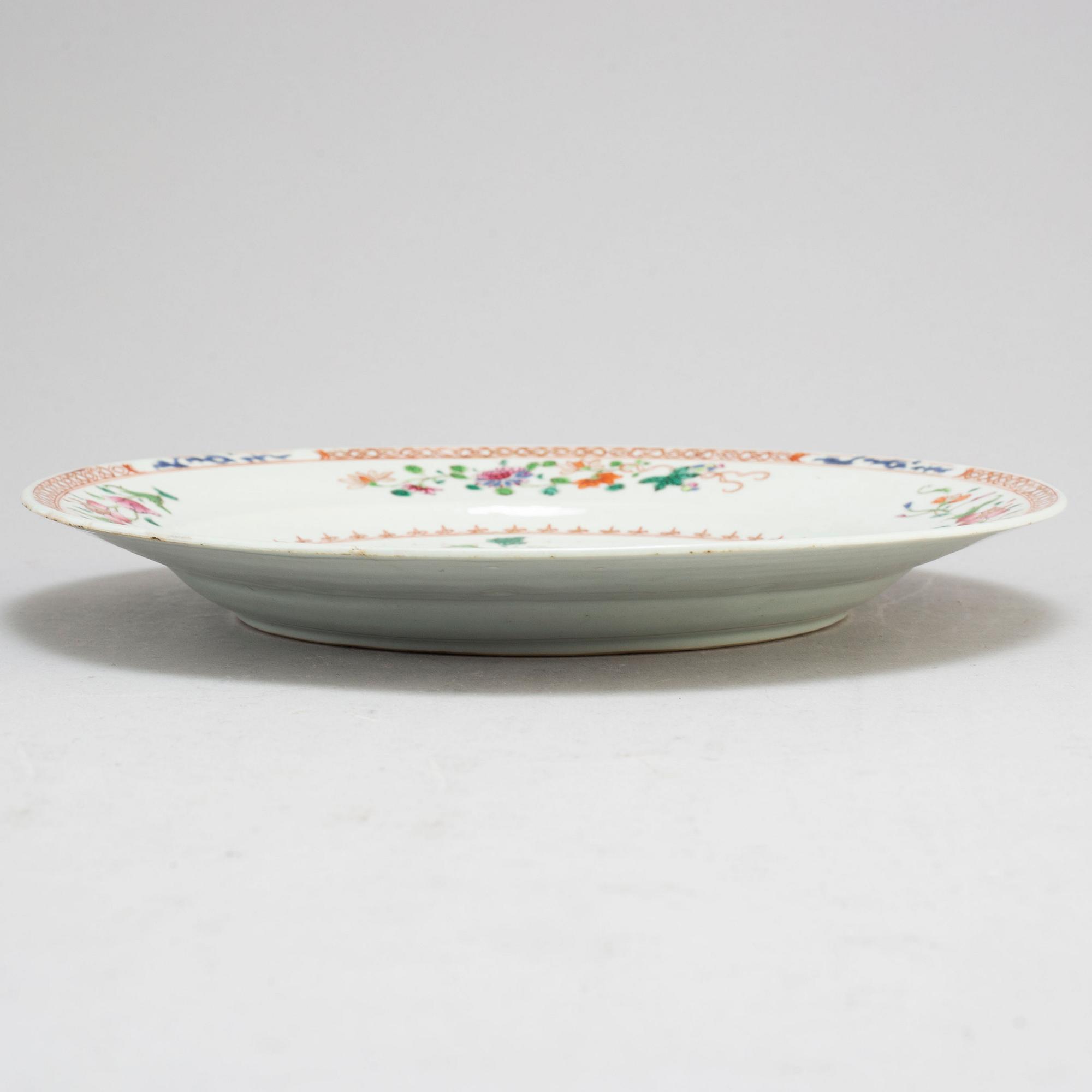 A pair of  'Double Peacock' dishes, Qing dynasty, Qianlong (1736-95).