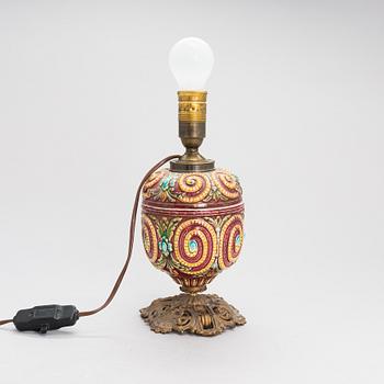 A late 19th century table lamp.