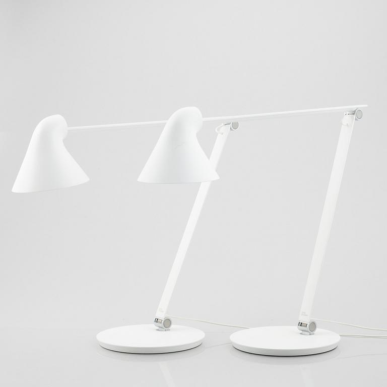 Table lamps, a pair, model "NJP Table", Louis Poulsen, Dabmark.